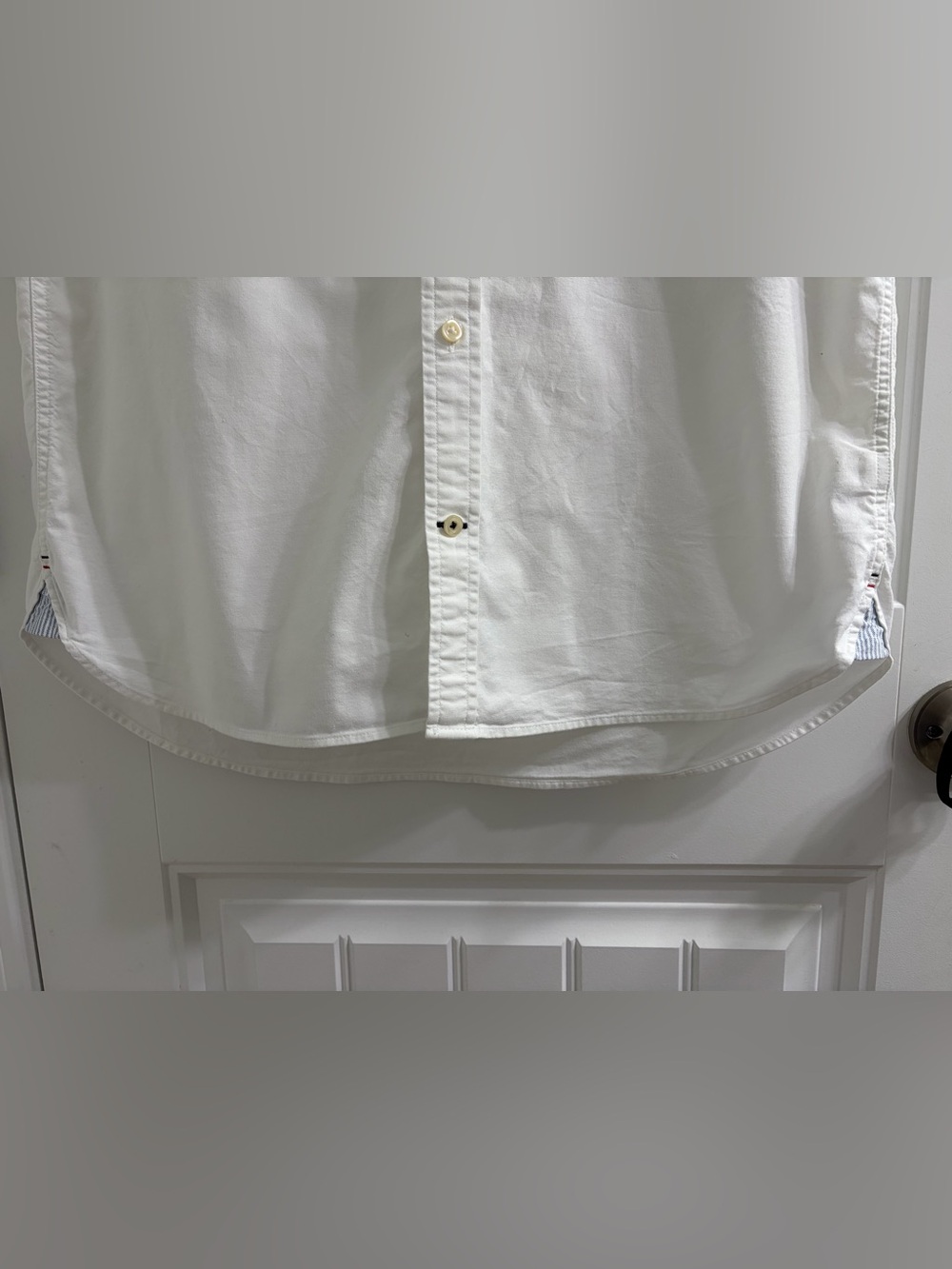 Tommy Hilfiger Men’s White Oxford Stretch Short-Sleeve Button-Down L Classic - Picture 5 of 9